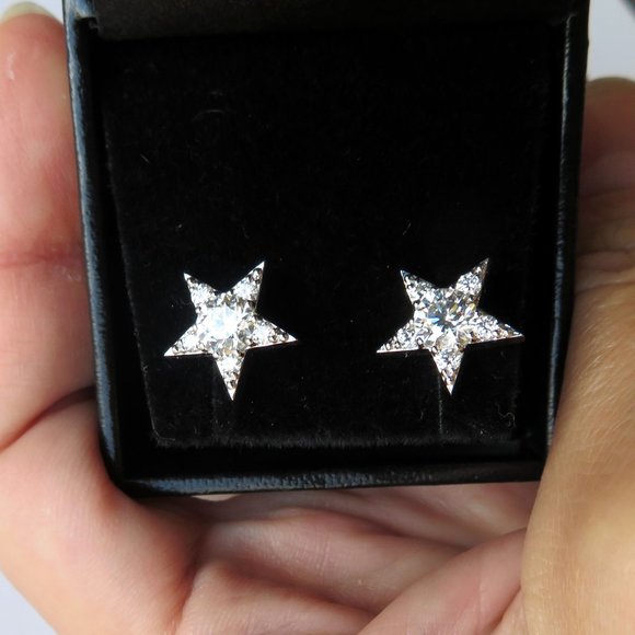 Hearts On Fire HOF Star 18K 1.39ct Diamond Earrings - Picture 8 of 12